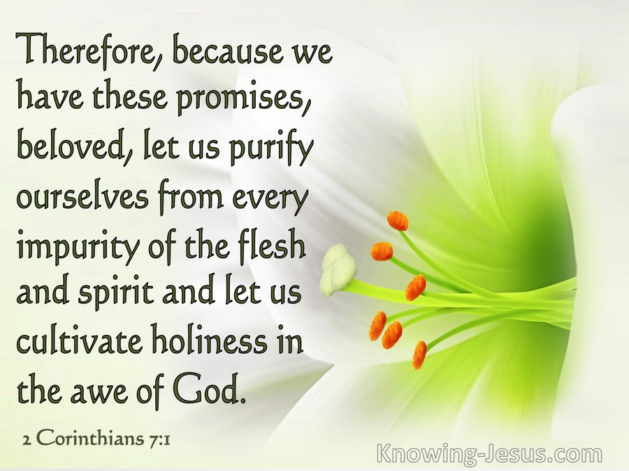 2 Corinthians 7:1 Let Us Purify Ourselves (green)